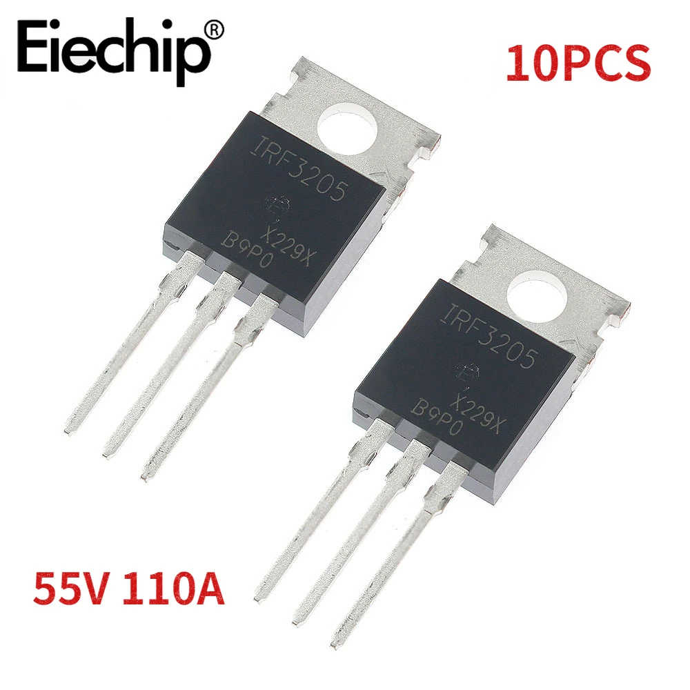 10PCS IRF3205 Transistor IRF3205PBF 3205 MOSFET FETs 55V 110A TO-220 IC Field Effect Transistors Set Electronics Components