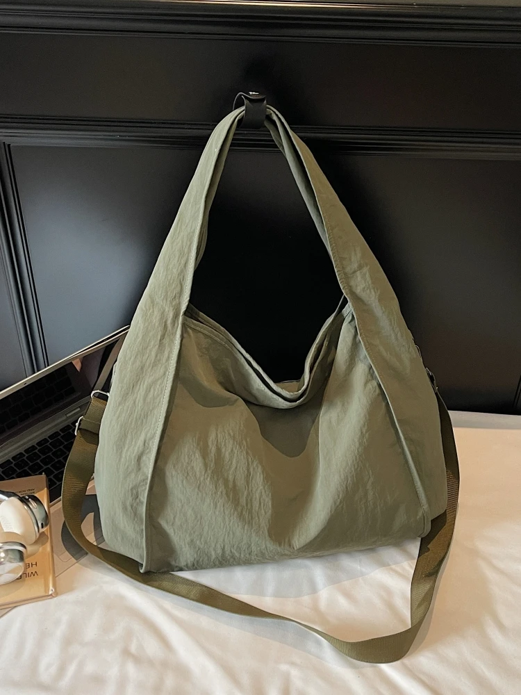 

Large Capaci Women's oulder Bag Lazy Sle Commuter Tote Bag Versatile Casual op Bag Soft Polyester Zipper C...