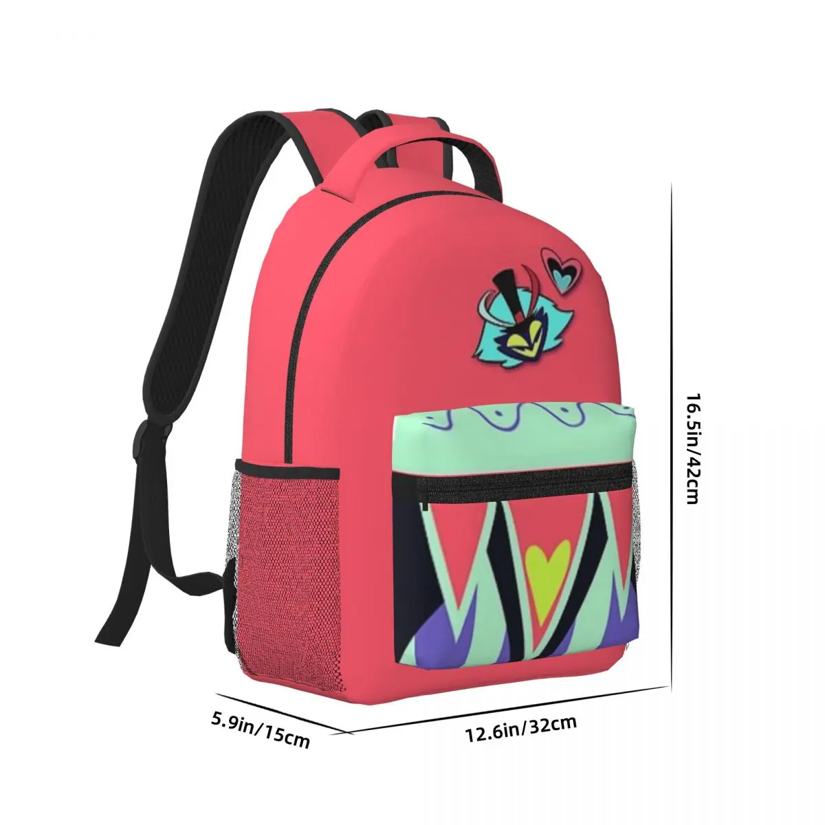 Helluva Boss - Fizzarolli New Fashionable Pattern School Bag Print Lightweight Backpack 17in