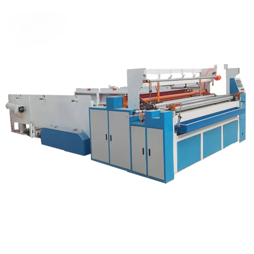 Roll Paper Rewinder Embossing Machine Core Sanitary Paper Production Line Toilet Roll Making