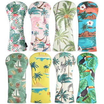 Hawaiian PU Leather Golf Headcover Set 1