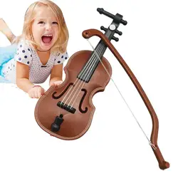 Tiniest Violin Musical Instrument Miniature For Children Polished Mini Violin Ornament Miniature Violin Musical Instruments