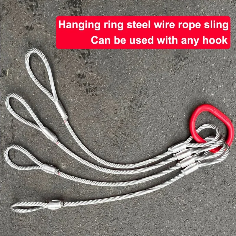 304 Stainless Steel Cable Wire Rope Assembly With Reinforced Ferrule Steel Galvanized Steel Wire Rope Sling
