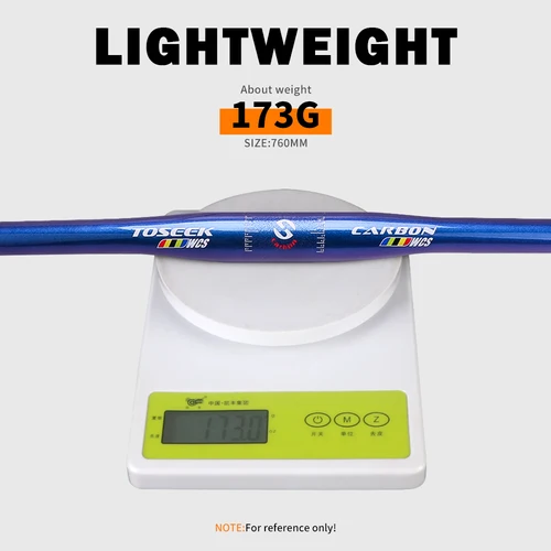 Imagen 2 del producto TOSEEK-Manillar de carbono WCS para bicicleta de montaña, 31,8x580-760mm, deslumbrante, azul a morado