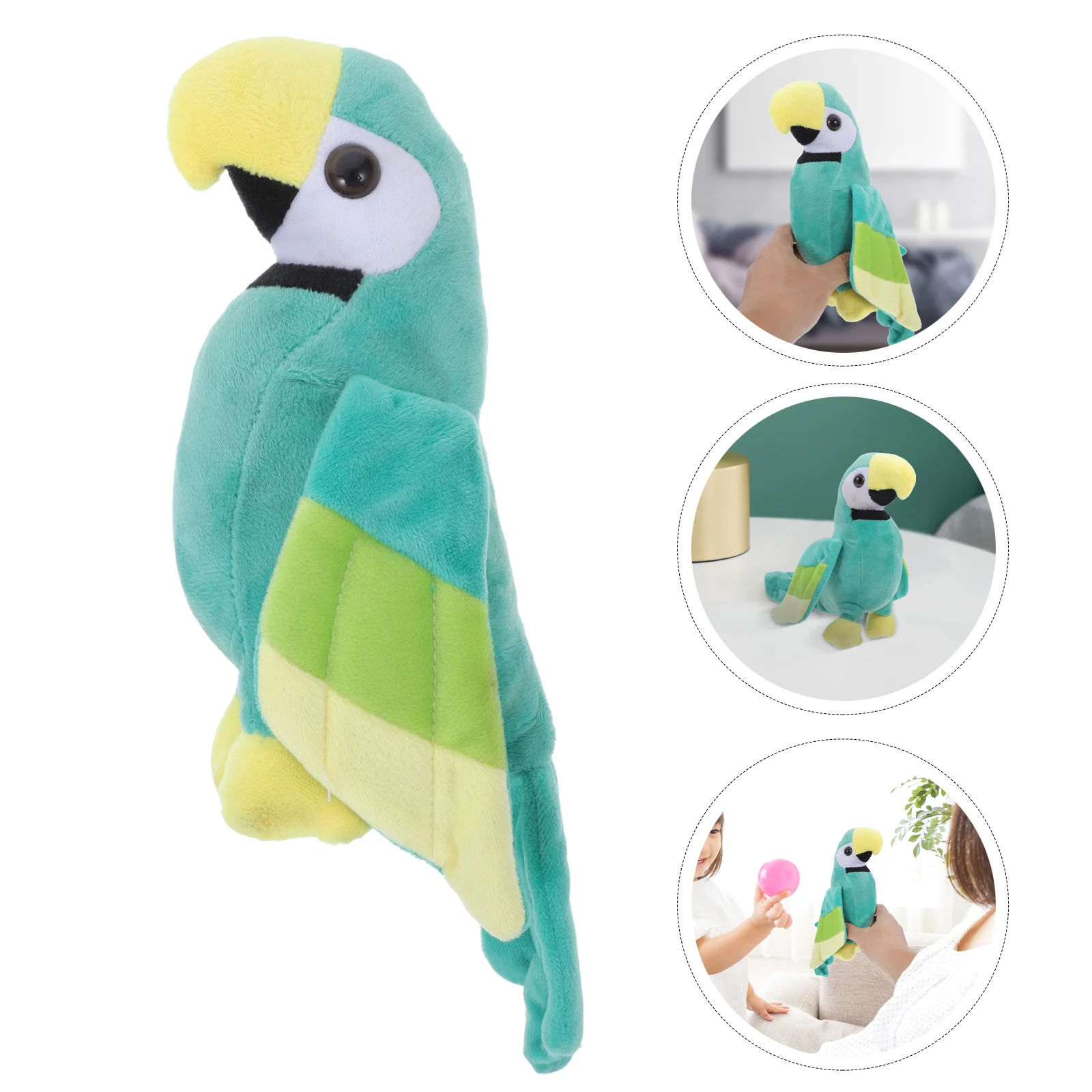 

Stuffed Animal Miniature Parrot Figurines Toddler Bird Action Figures Hamster Toy