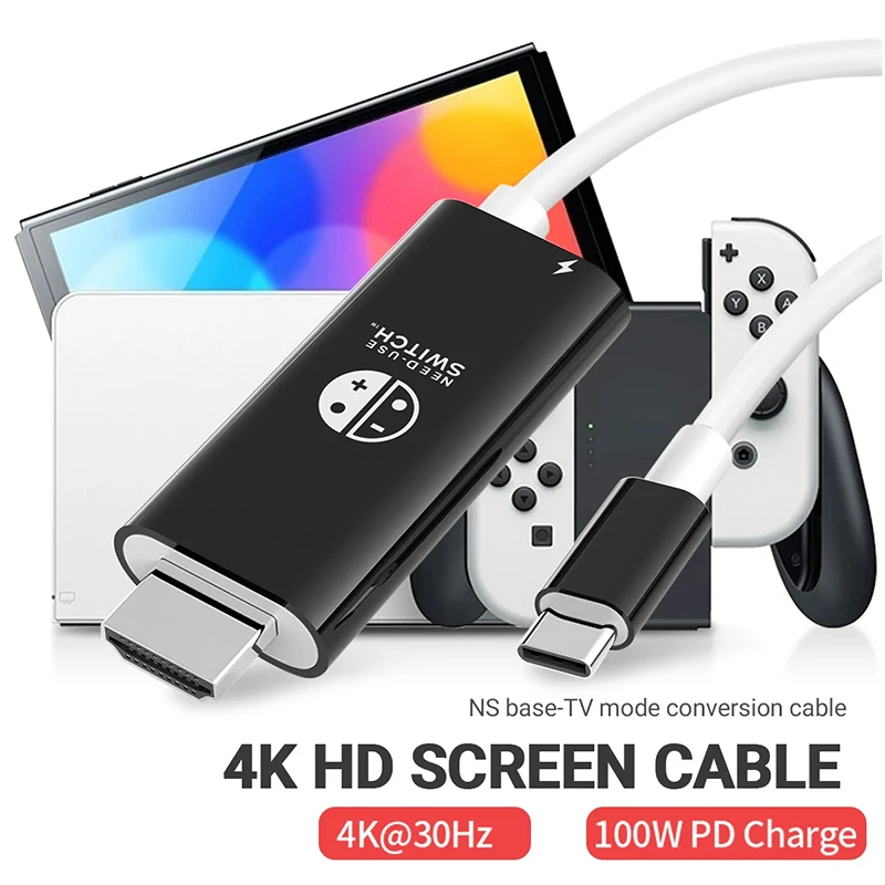 ARTSWIFT Store 4K 30Hz USB C To HDMI Cable for TV Docking Mode on Switch Steam Deck Perfect for Travel and Gaming