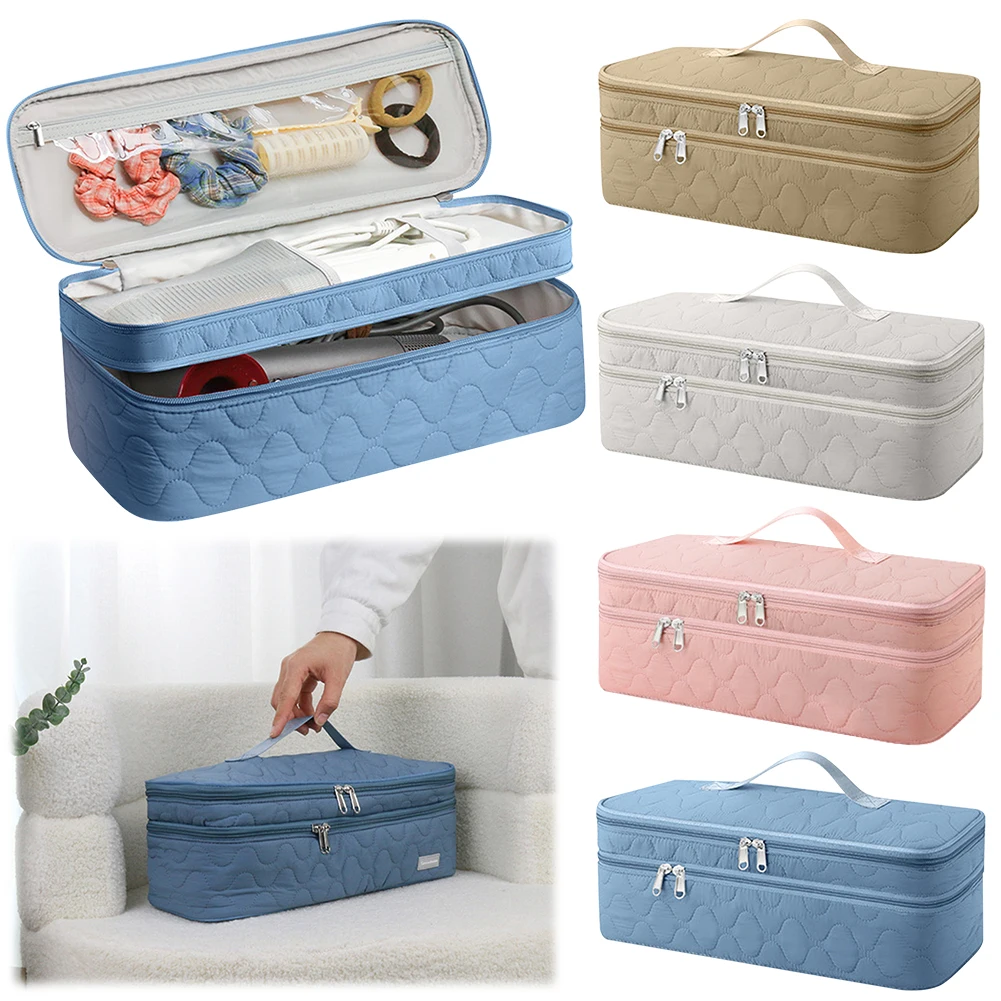 Bolsa de Almacenamiento Portátil de Doble Capa para Herramientas de Peluquería, Bolsa de Viaje para Secador de Pelo, Bolsa Organizadora para Secador de Pelo Revlon One-Step/Voluminizador