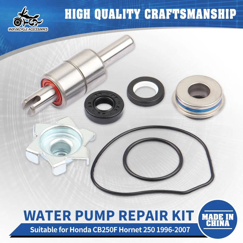 

SJ Motorcycle Water Pump Repair Assy Kit For Honda CB250F Hornet 250 1996-2004 2005 2006 2007 Cooling System Leak Prevention