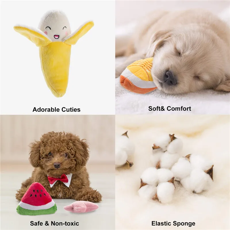 10/20/50 Pack Quietschende Spielzeuge für Hunde, Plüschspiele, niedliche Plüschtiere für kleine und mittelgroße Hunde, Fleece-Spielzeug im Großhandel – Detail 7