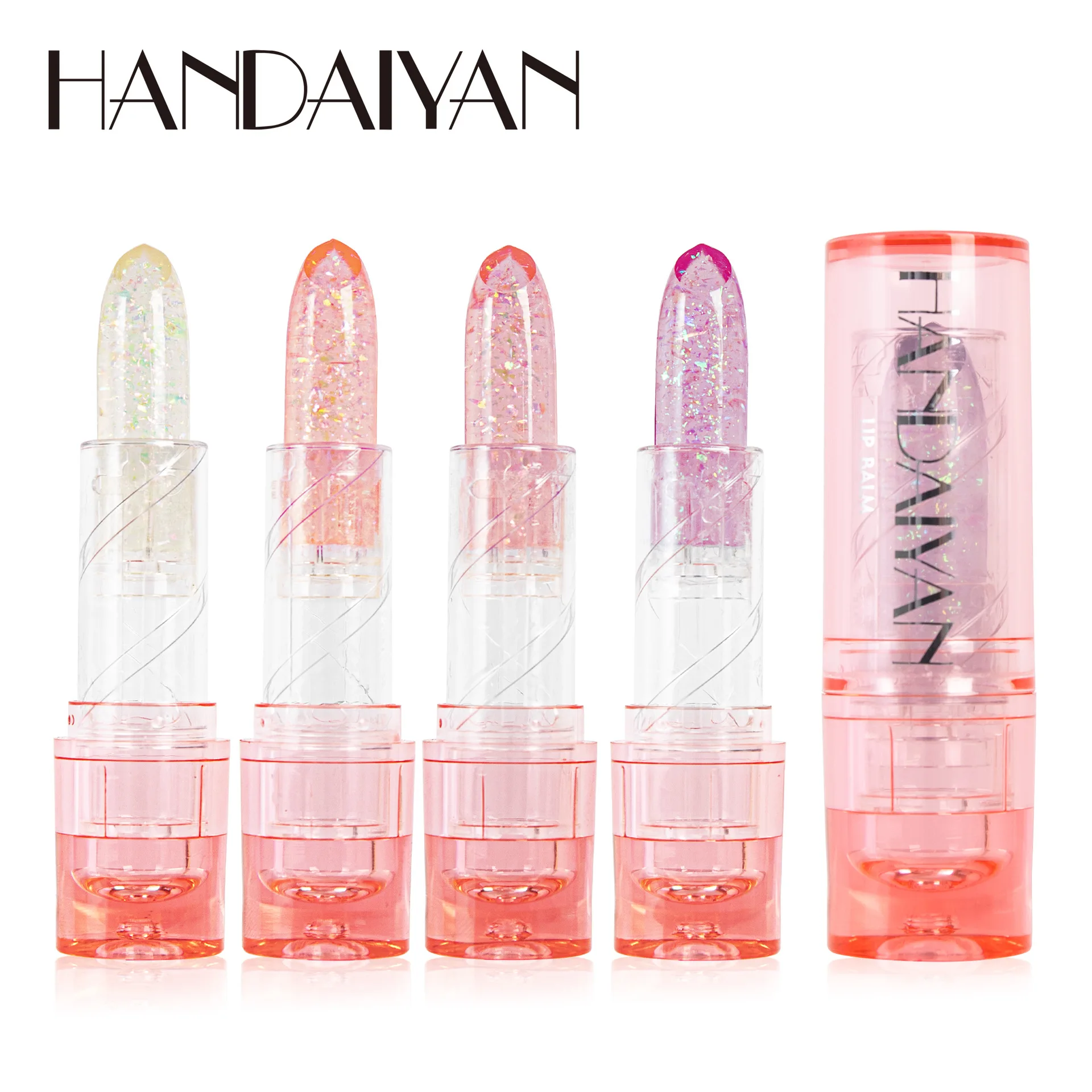 Handaiyan Warm Change Lipstick Langdurige Hydraterende Hydraterende Lipolie Jelly Fonkelende Lippenbalsem Make-up