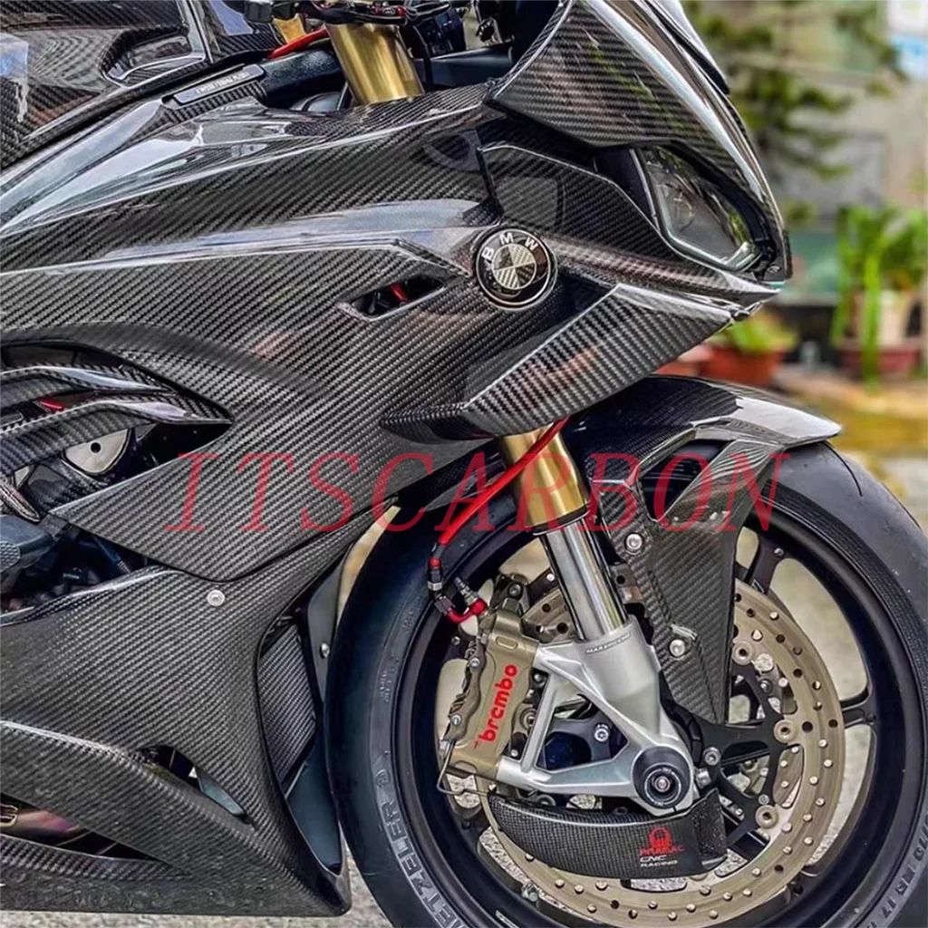 2022 For BMW S1000RR M1000RR 2019 2020 2021 100% Pure Dry Carbon Fibe Motorcycle Winglets Parts Fenders Cover Fairing Kits