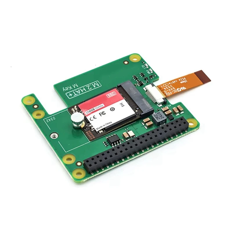 Для Raspberry Pi 256 ГБ SSD-комплект M.2 HAT + NVME SSD, совместимый с Pcie Gen3 для Raspberry Pi 5