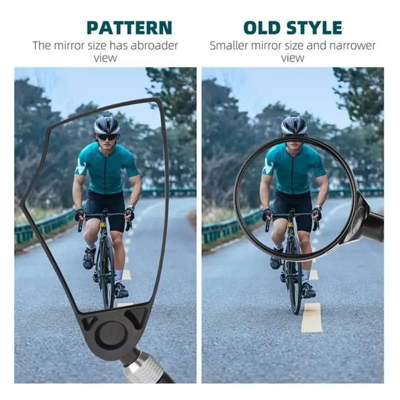 【TRAVEL ESSENTIAL】WEST BIKING Rear View Bicycle Mirror Handlebar Anti-Glare 360° Rotating Convex Safety Wide Range Back Sight Re