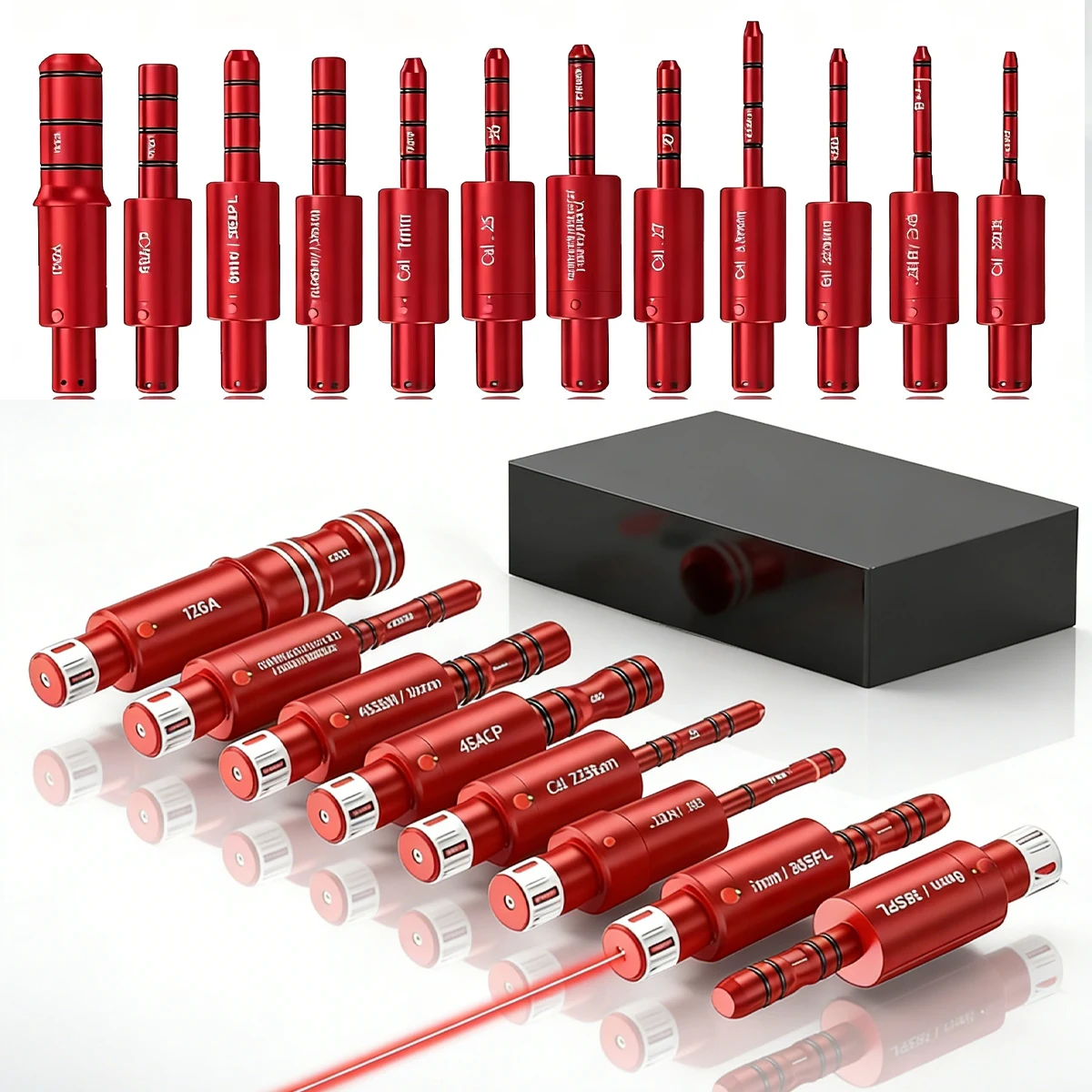 

9mm 12GA 22LR Tactical Dual-purpose Magnetic Dry Fire Trainer Bullets Laser Bore Sight 38SPL 7.62X39mm Laser Dry Fire Snap Caps