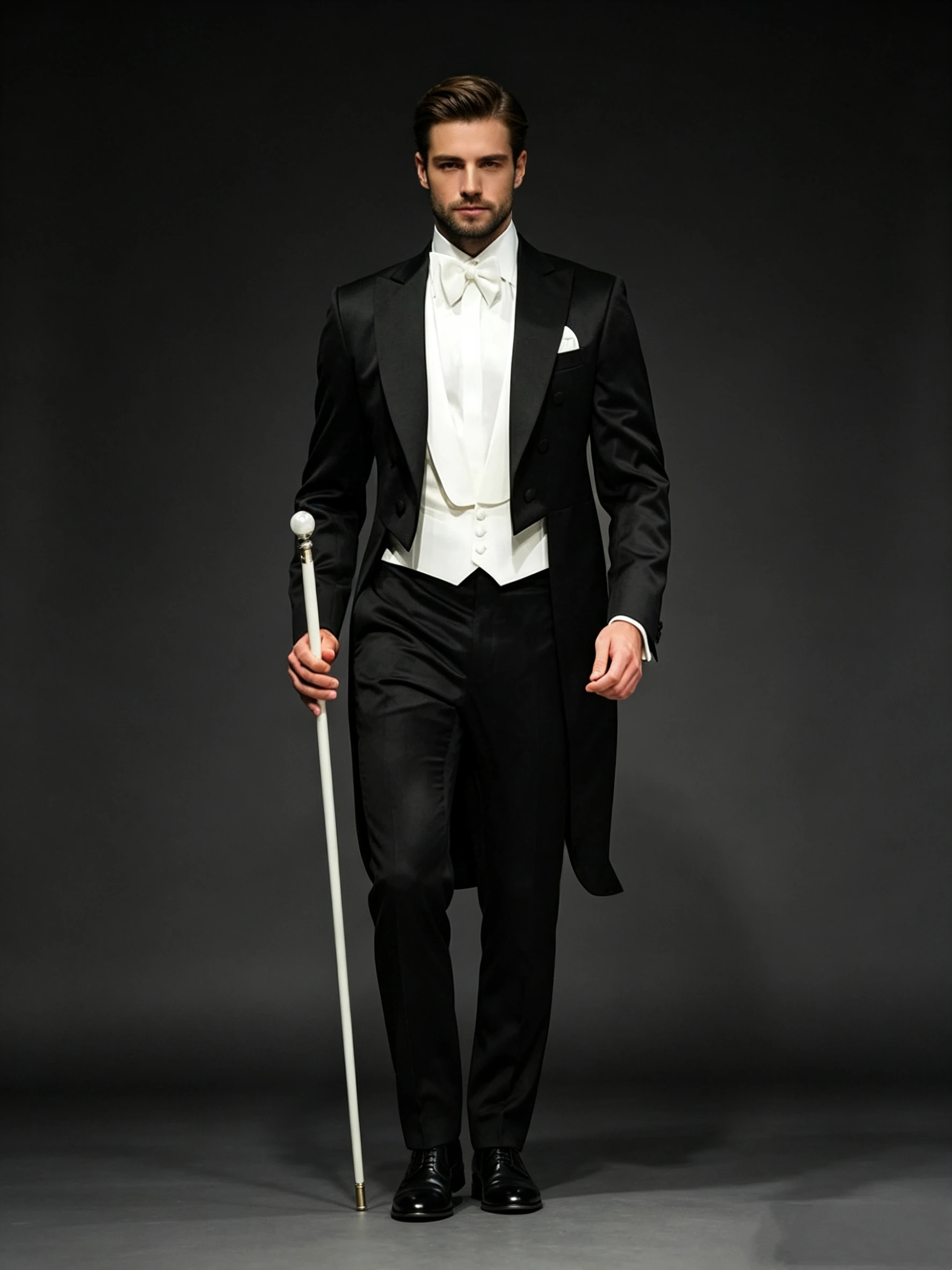 3 Piece Men Suit Wedding Groom Tuxedo Long Tailcoat Best Man Formal Prom Suit Fashion Costume Homme (Jacket+Vest+Stripe Pants)