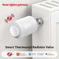 Tuya Smart Home ZigBee Thermostat Radiator Actuator Programmable Smart Thermostatic Radiator Valve Works with Alexa Google
