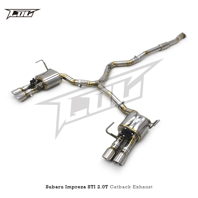 OEM Racing Catback Exhaust System for Subaru STI 2.5T 2008-2021 High Quality Titanium Alloy Valve Control Exhaust Pipe Muffler