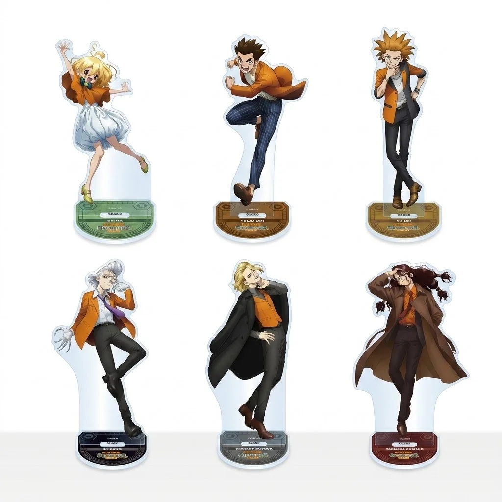 Anime Dr.STONE Acrylic Stand Figure Senku Ryusui Taiju Ukyo Tsukasa Hyouga STONE FES 2026 Model Plate Desk Decor Gift Keychain