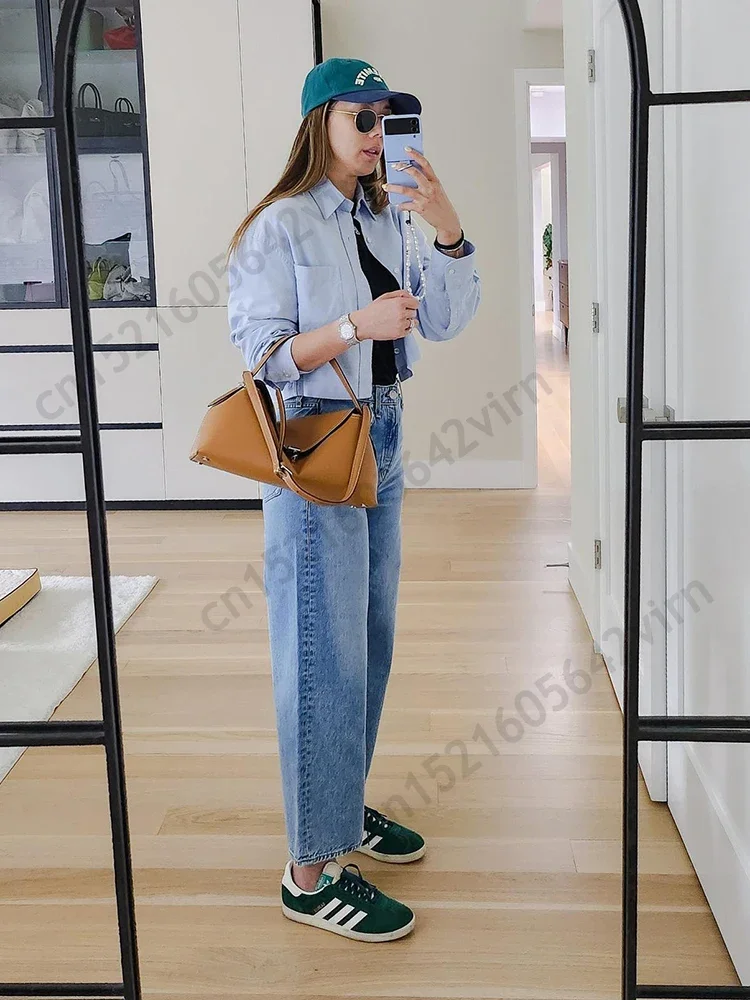 Bolso de hombro de cuero de vaca texturizado con cerradura en T para mujer, bolso de mano pequeño con asa superior, bolso de mano de diseñador de lujo para niña, 2024