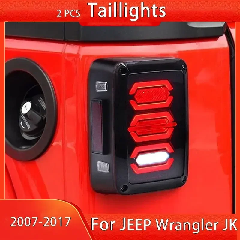 

Car Lighting Taillights For Jeep Wrangler Tail Lights LED 2007-2017 Wrangler Rear Fog Brake Turn Signal Automotive Accessories