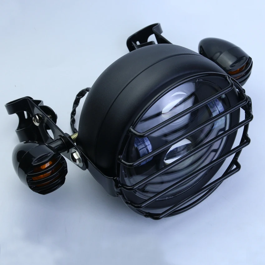 6.5 "motocykl Led reflektor uniwersalna okrągła głowa światła dla Harley Sportster Cafe Racer Chopper Bobber Honda Yamaha Suzuki
