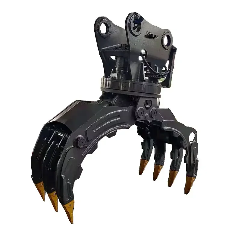 for 5-10Tons 360 Degree Rotating Excavator Hydraulic Grapple Wood Stone Grab