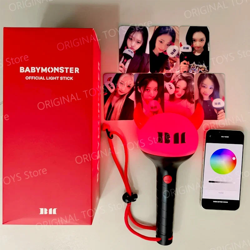 Original Kpop BABYMONSTER Official Lightstick with Bluetooth BAEMON Concert Hand Lamp Flash Light for Fans RORA ASA RUKA