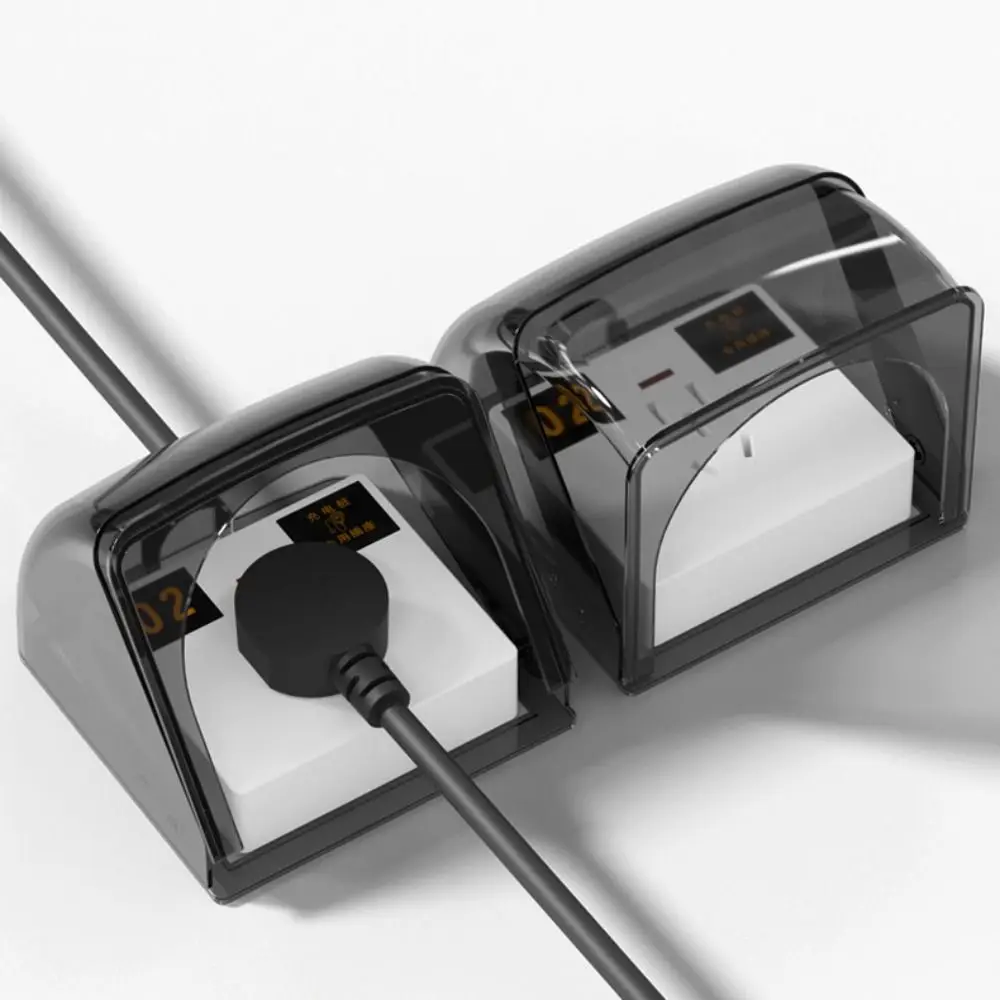 Plastic 86 Type Socket Protective Cover Waterproof Self-adhesive Electric Plug Rainproof Cover Stretchable Lid