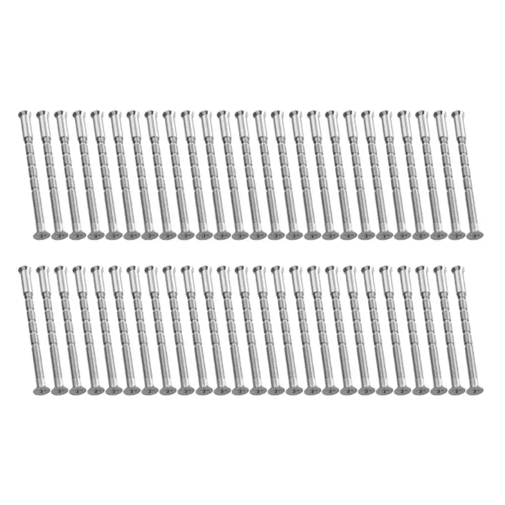 50 Pcs/set Snap-Off Door Handle Screws Set M4 X 60mm Long Door Handle Bolt Flat Countersunk Head Cross-split Anti-Theft Screws