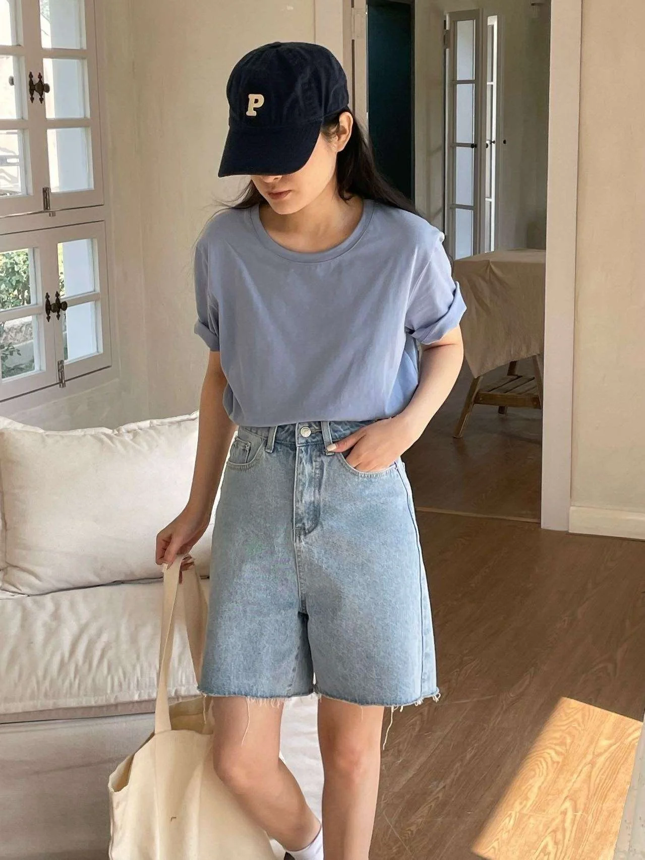 

KITTIN Women's Basic Pure Color T-irt Summer New Loose Fit Casual round Ne ort Sve Cotton 00% Comfortable T-irt