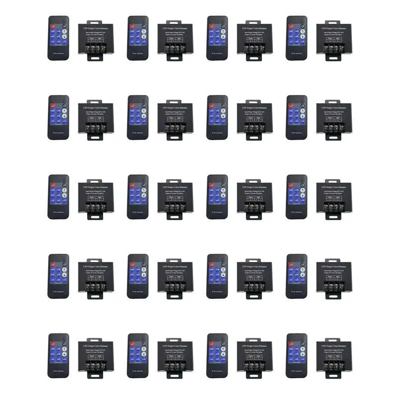 [NEW!ABSV】 20X LED Single Color Dimmer Wireless LED Controller 11 Key Remote Control Adjust Brightness Switch DC12V-24V