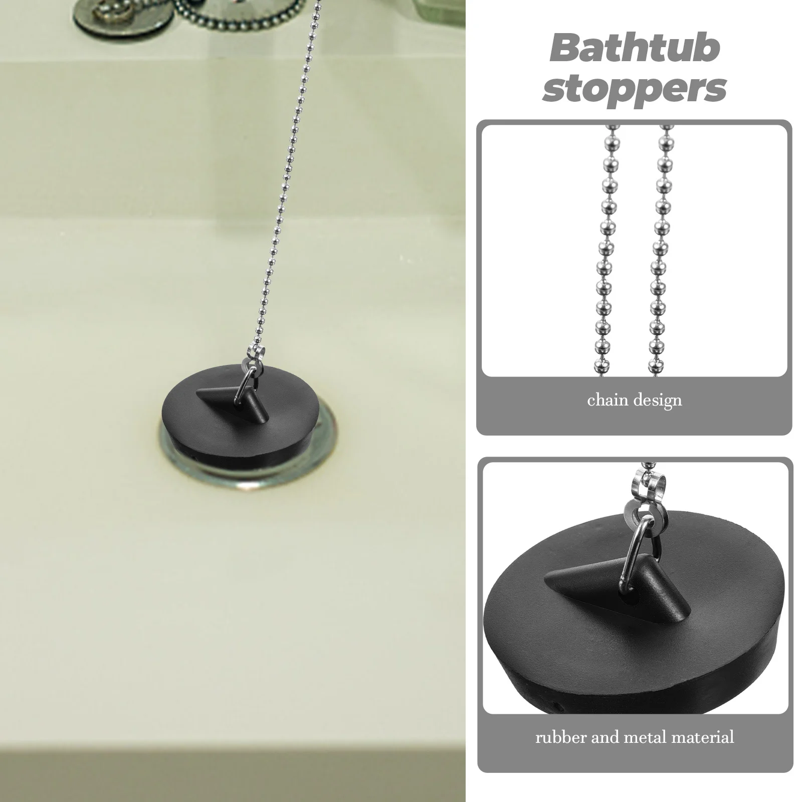 سدادة حوض الاستحمام المطاطية متعددة الاستخدامات، مصارف المرحاض، سهلة التنظيف، تحافظ على مقاومة الماء ولا تسرب