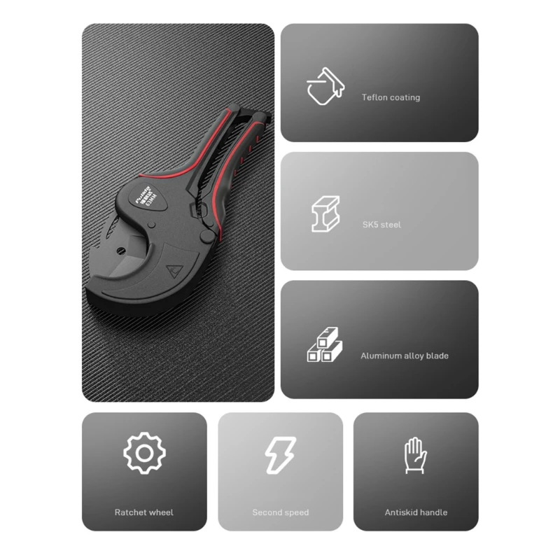 Ratschen-Rohrschneider für Hausreparaturen, Klempner, PVC-Ratschenschneider