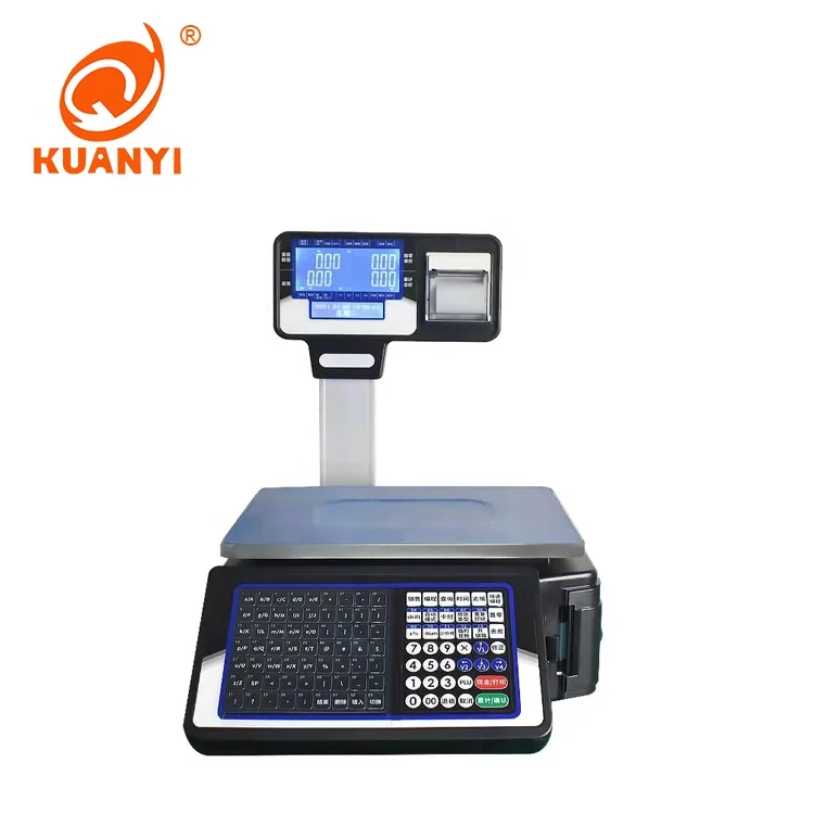 WIFI Dual Ticket Label Printer Weighing Scale With Barcode Printer Vegetable Balance  Barcode Scale Label Printing Scale