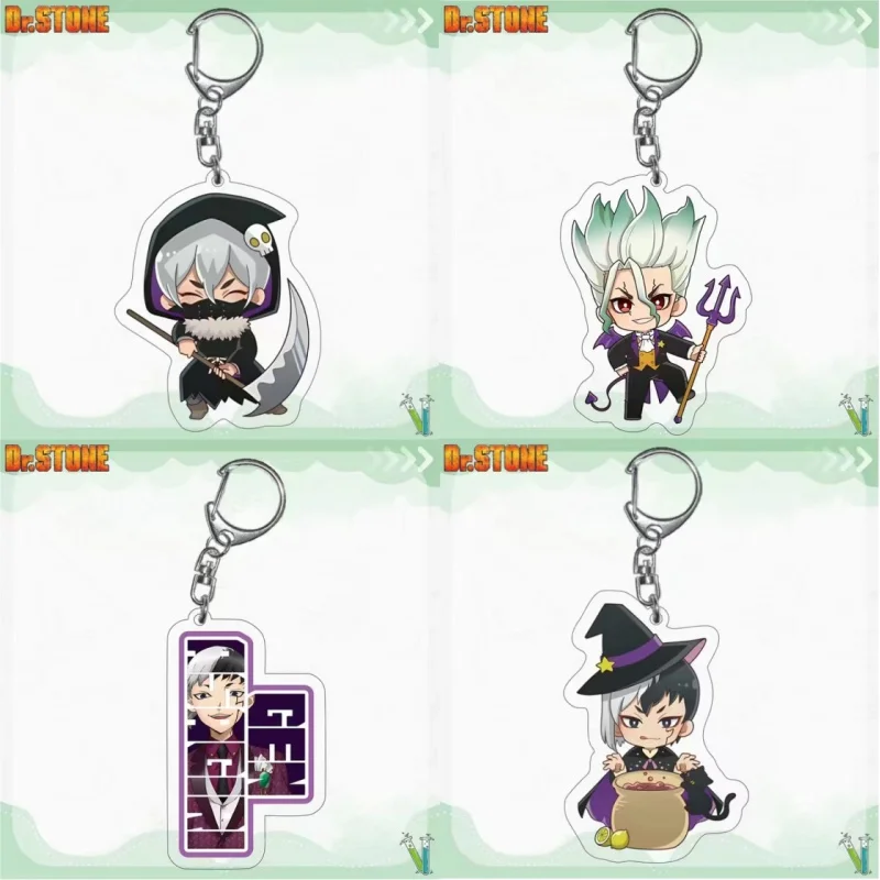 

Anime Dr.STONE Acrylic key chain Cartoon acrylic pendant hanging decoration keychain 6cm