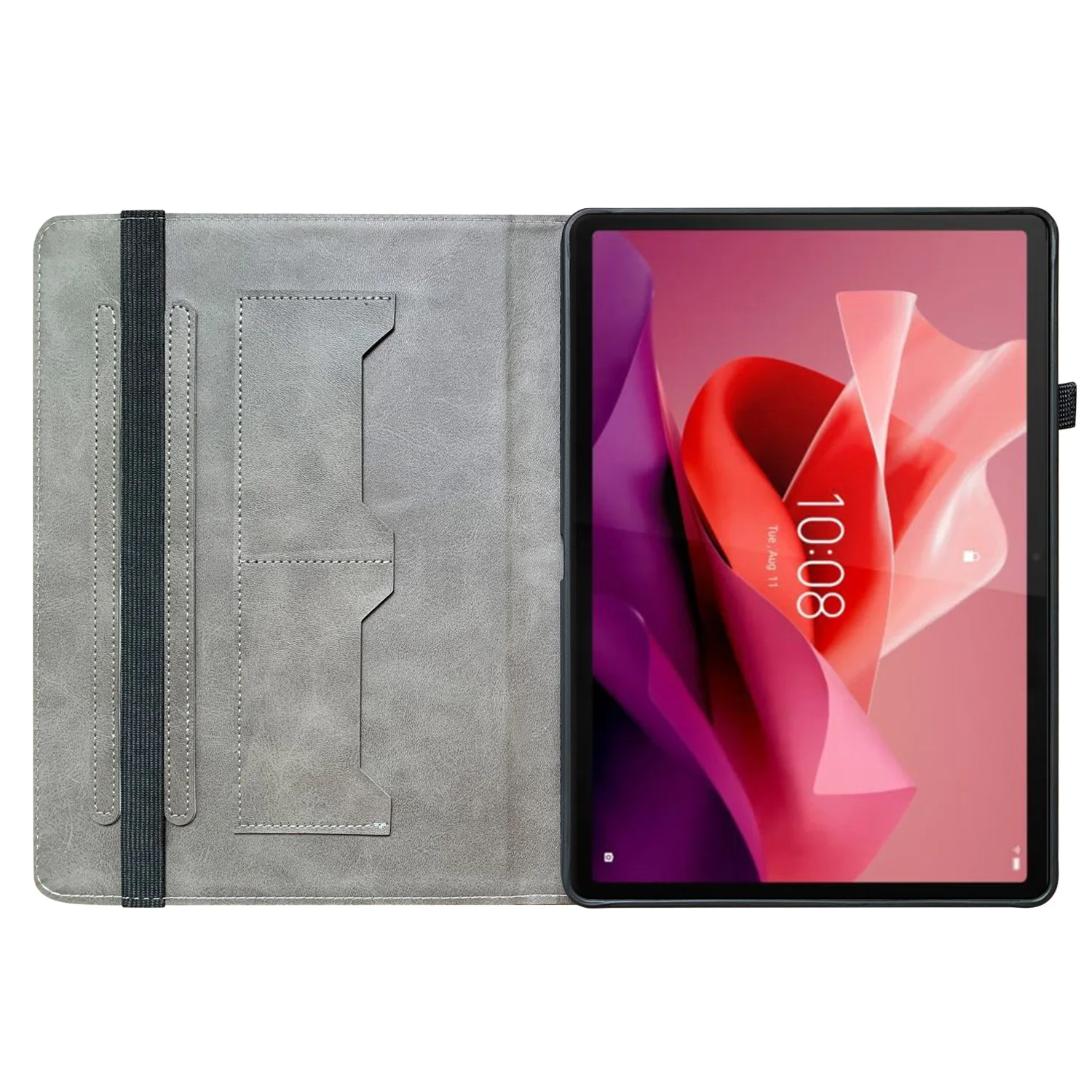 Funda de cuero PU para Lenovo Tab P12, 2023, 12,7 pulgadas, TB-370FU, TPU, con soporte trasero, a prueba de golpes, con ranura para tarjeta, de lujo