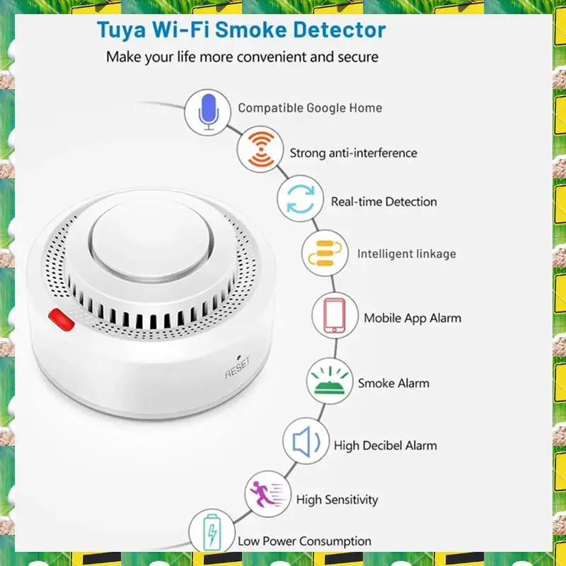 3C Electron Tuya Wifi Rauchmelder Räucherei Kombination Feueralarm Home Security System Feuerwehrmann 1 Stück, Tuya Wifi Rauch