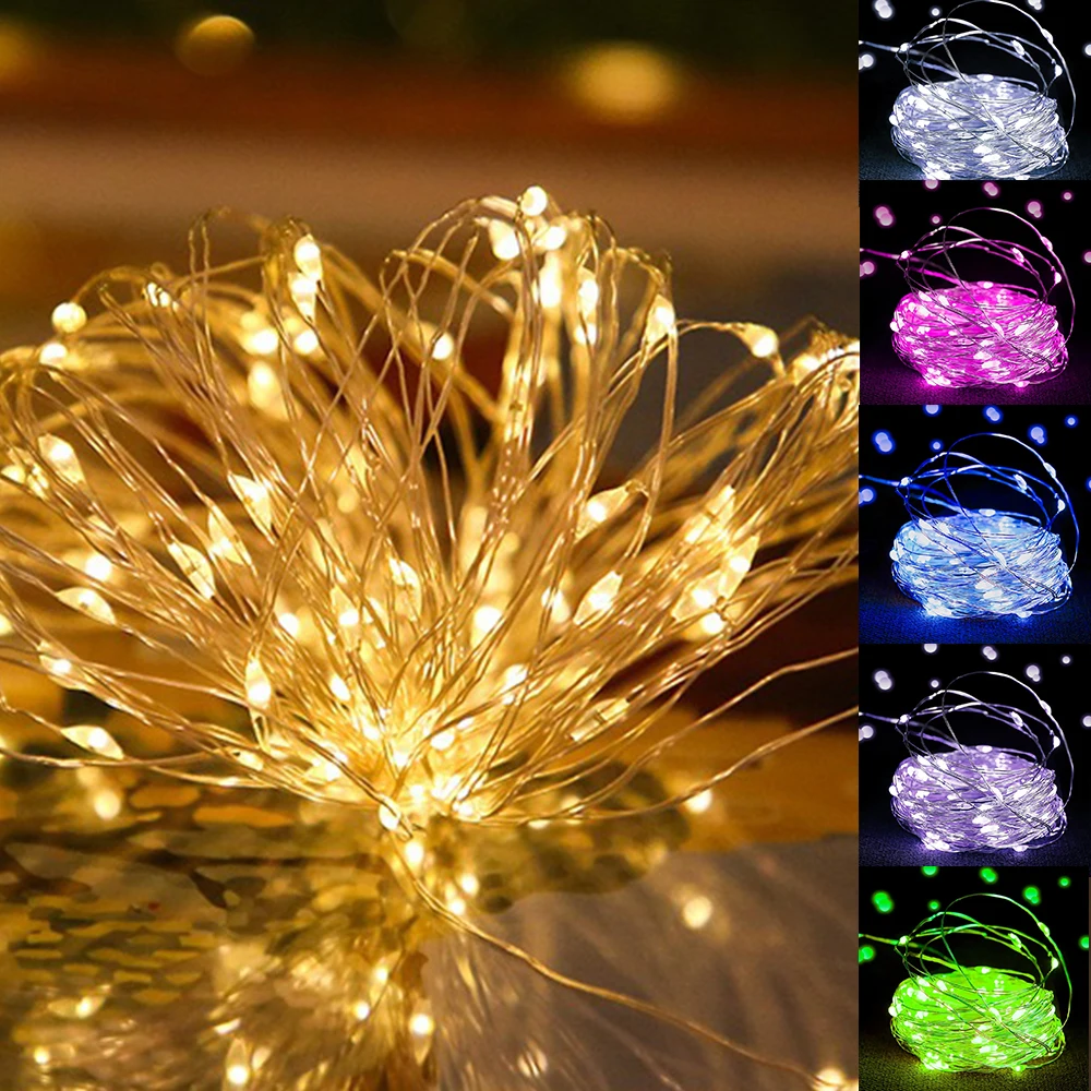 

50 LED 5M String Lights,Fairy Lights Battery Operated , Waterproof Twinkle Lights for Bedroom Dorm Patio Tapestry Backyard