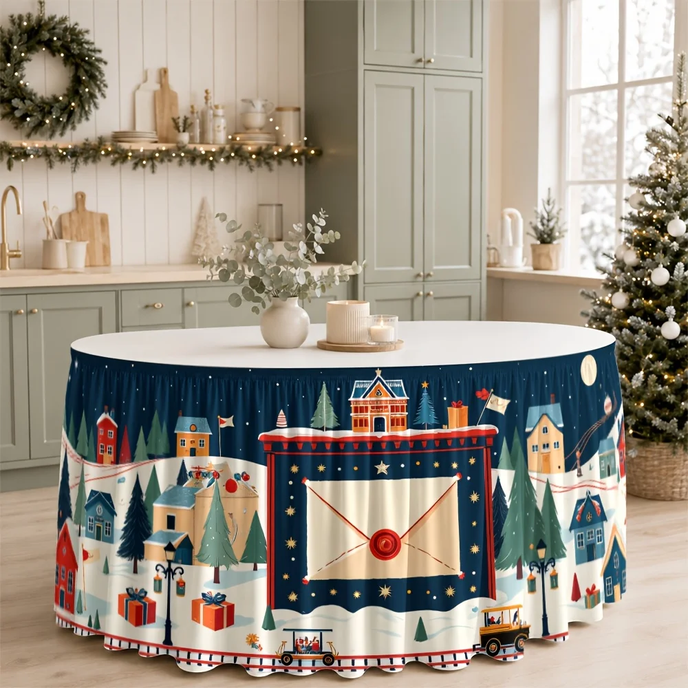Suitable for weddings, birthdays, parties - Rectangular striped table cover with envelope-style design, machine-made