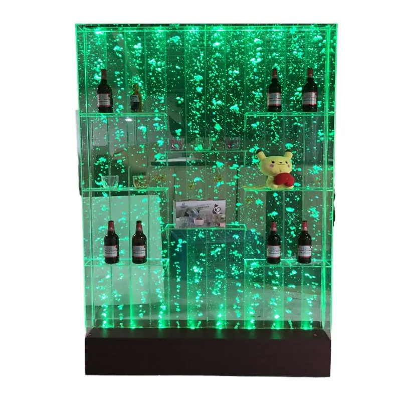 Water curtain wall wine cabinet screen living room fish tank decoration water wall acrylic bubble wall