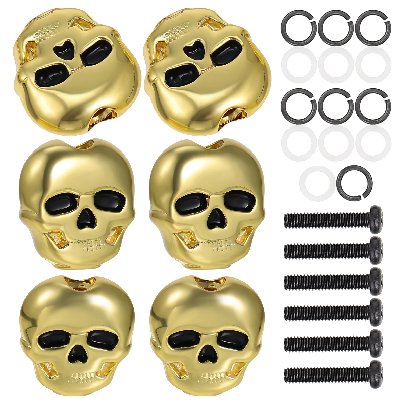 

6 Pcs Guitar Tuners Parts and Accessories Machine Heads Tuning Electric Metal Key