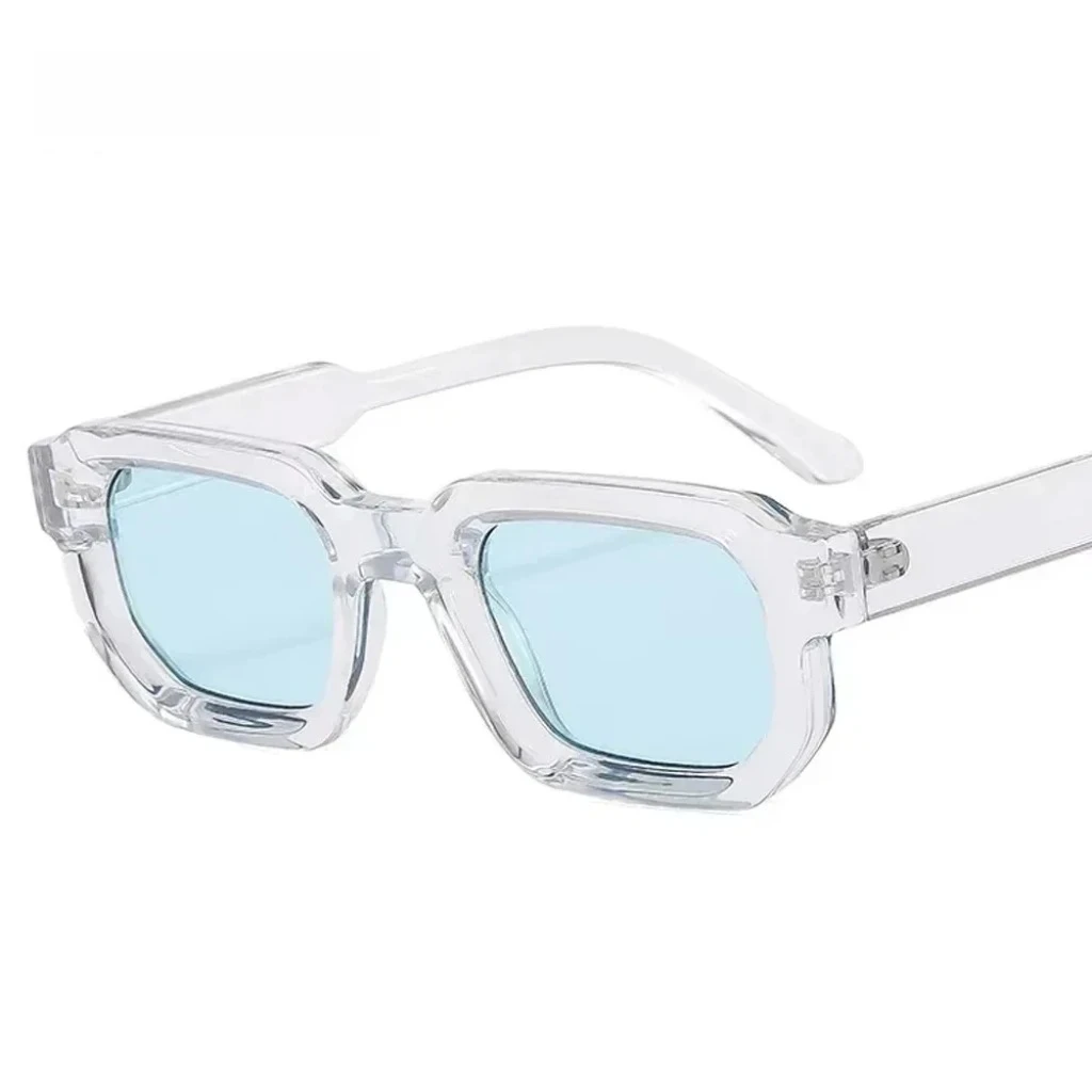 Lunettes de soleil carrées tendance pour femmes et hommes, rétro, de luxe, de créateur, avec verres transparents, protection UV400, Gafas De Sol