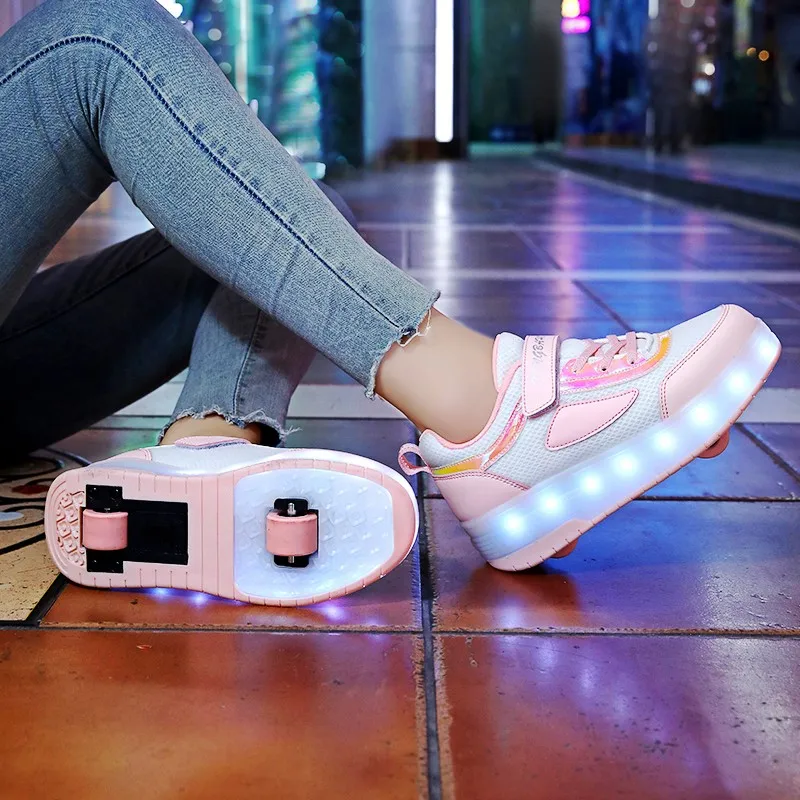 

Casual New Roller Skates Sneakers for Children Sports Shoes for Boys Retractable Skates with Removable Sheels Unisex Casual Foot