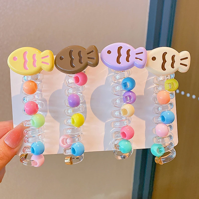 Linha telefônica Faixa de cabelo para mulheres Anel de cabelo criativo Artefato de tecelagem Fio Elástico Elástico Faixa de borracha amarrada na cabeça Moda menina