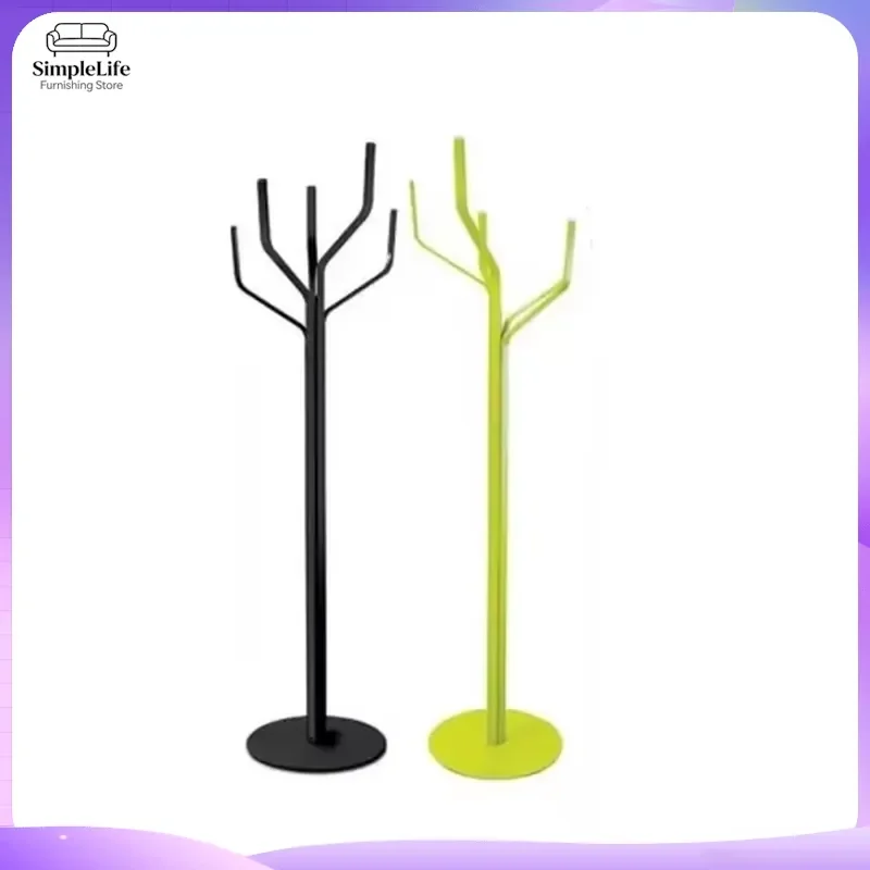 Modern European Wrought Iron Floor Standing Coat Rack Bedroom Clothes Hanger Simple Fashion Garment Display Stand Home