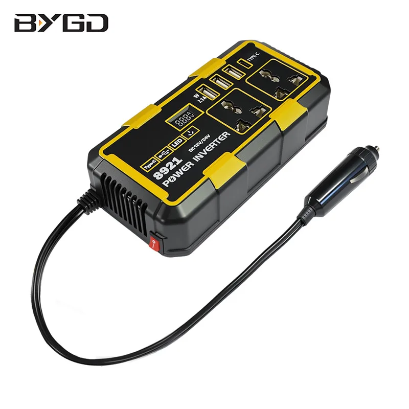 

Многофункциональный солнечный инвертор 200W/300W с выходом 220В, автомобильный инвертор 12В/24В, прикуриватель