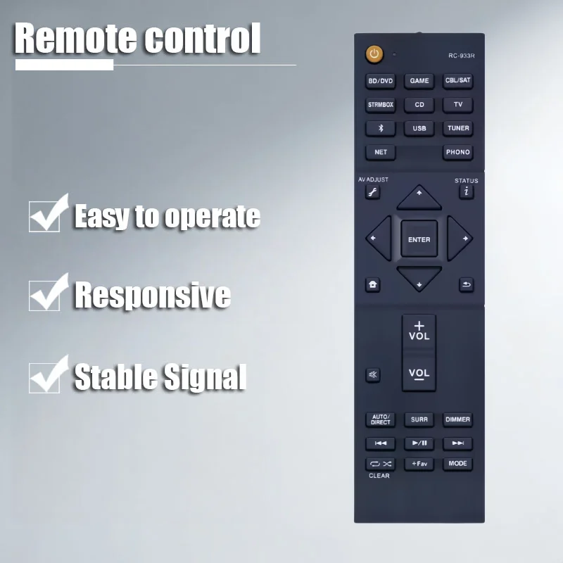 

Smart Remote Control Function Remote for Pioneer RC-933R AV Amplifier Player - Easy-to-Use Smart Control