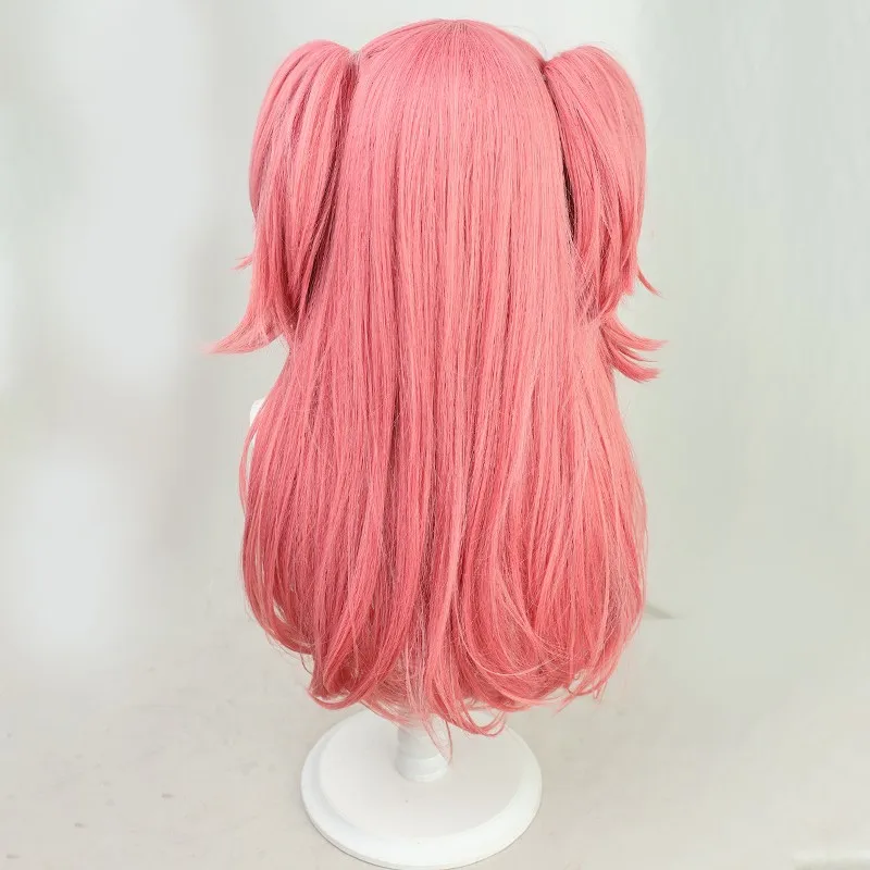 Momoi Airi Wig MORE MORE JUMP! Pink Long Pigtails Girls Cosplay Short Synthetic Hair Role Play