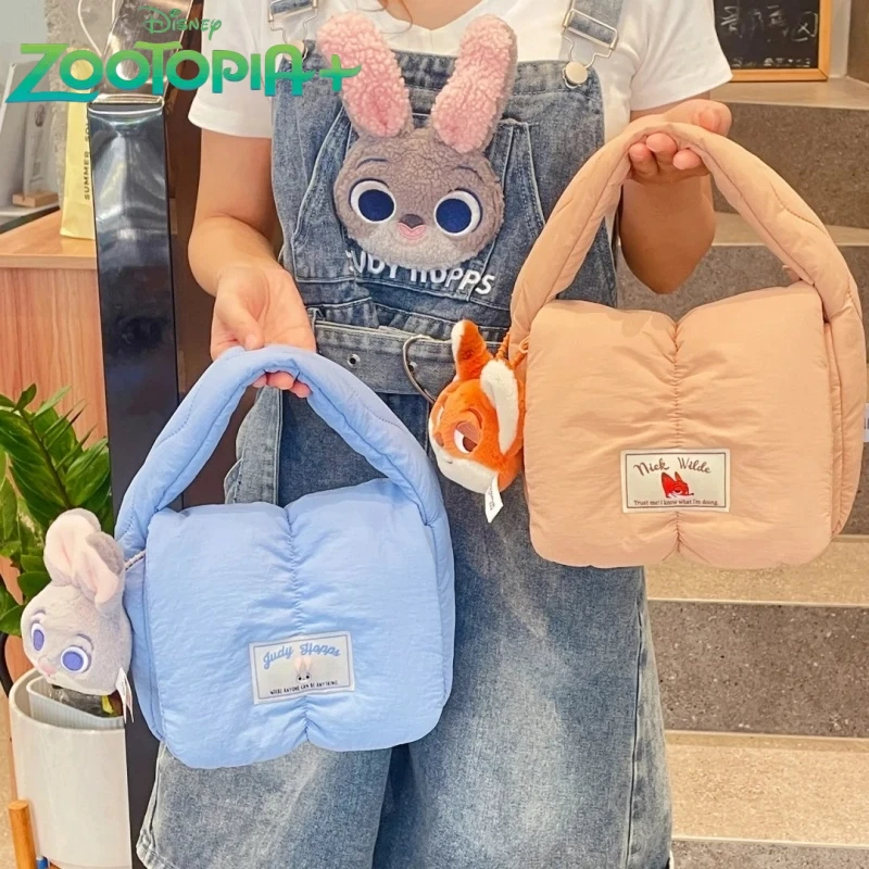 

Potdemiel Disney Zootopia Judy Nick Pixar Strawberry Bear Lotso Cloud Crossbody Bag Pendant Toy Plush Backpack Hanging Ornament