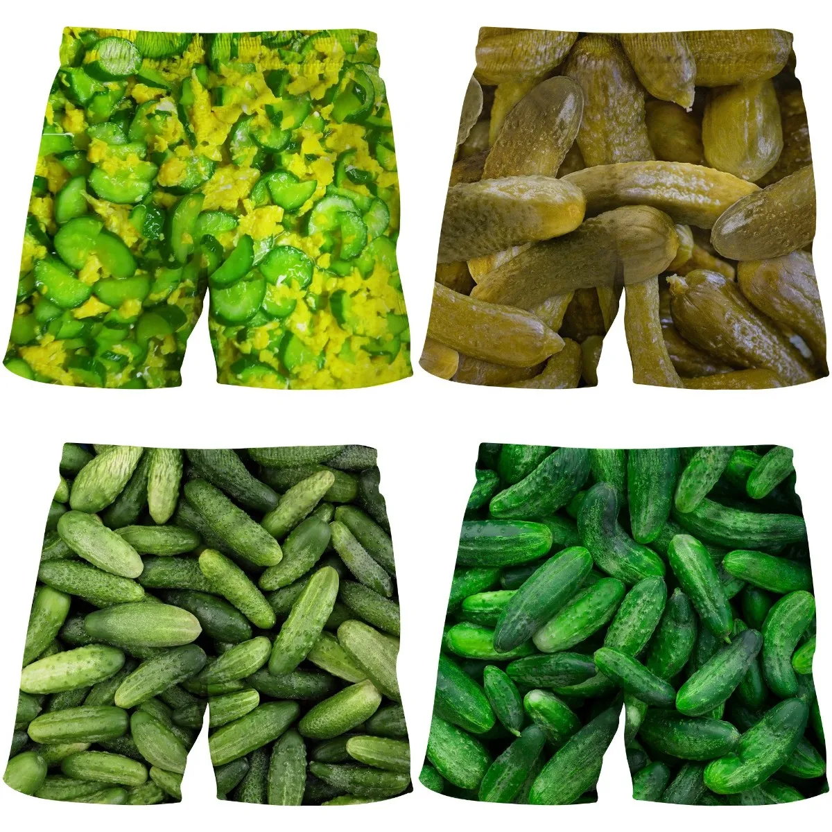 Vegetable Cucumber 3D Print Children Shorts Summer 4-14Y Teen Swimwear Boy Girl Swimsuit Swimming Kids Cool Trunks Beach Clothes